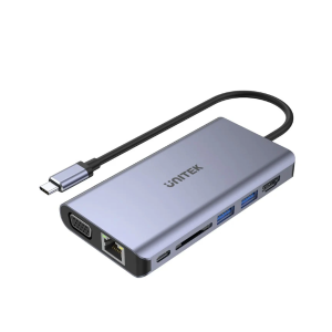 Unitek uHUB O8+ 8-in-1 USB-C Dual Display Hub with USB 5Gbps and PD 100W Charging