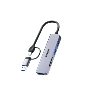 Unitek uHUB P5+ 5-in-1 USB 5Gbps Hub with SD and Micro SD Card Reader