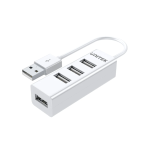 Unitek 4 Ports USB 2.0 Hub in White