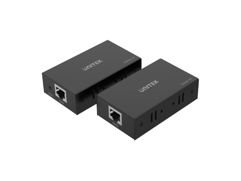 Unitek HDMI Extender Over Ethernet Cable, 150 m - Black