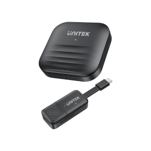 Unitek USB-C Wireless HDMI Extender Kit Up to 50M, Black
